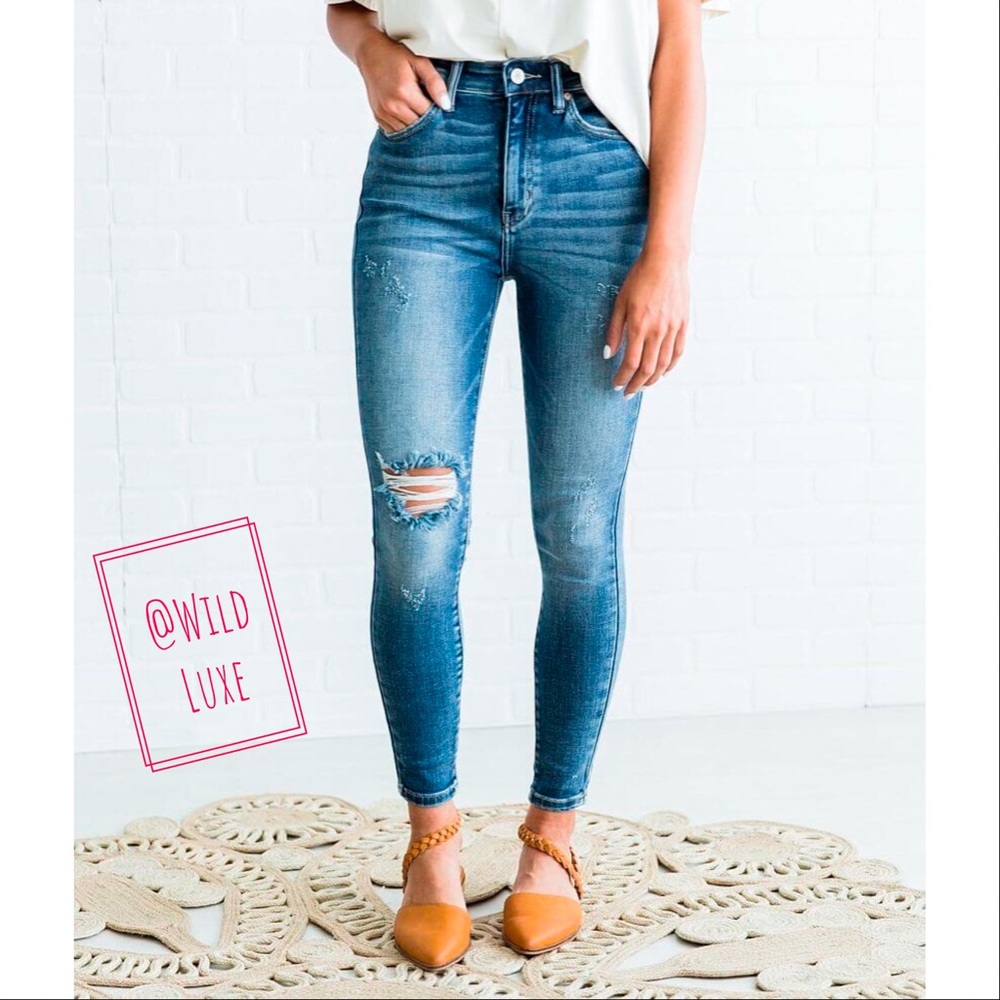 Kancan Aubrey High-Rise Ankle Skinny Jean